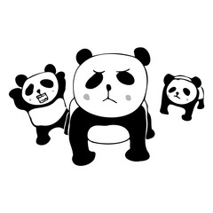 パンダの親子