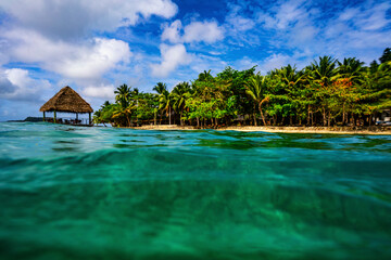 View of sea against cloudy sky