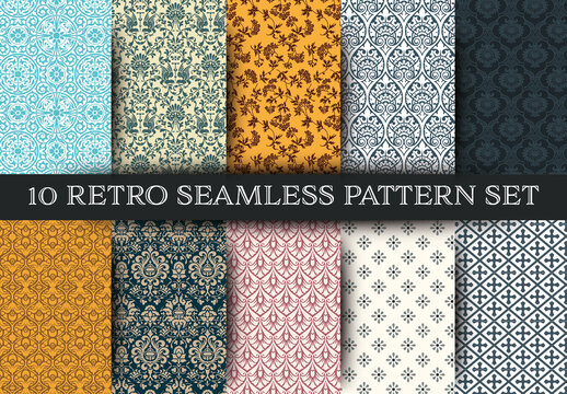 Set of 10 Seamless Patterns