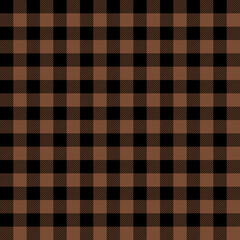 Tartan Coffee Brown plaid. Scottish pattern in black and brown cage. Scottish cage. Traditional Scottish checkered background. Seamless fabric texture. Vector illustration