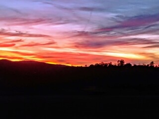 sunset in the city