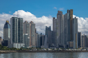Fototapeta na wymiar Panama City Skyscraper View Color