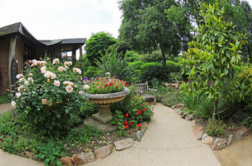 Flower entrance to The Ashcombe Maze and Lavender Gardens - Victoria, Australia