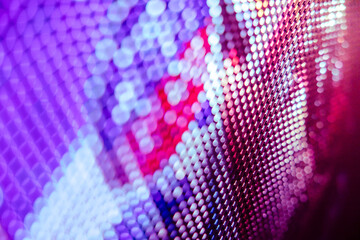 CloseUp LED blurred screen. LED soft focus background. abstract background ideal for design.