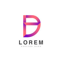 initial letter B vector logo design with abstract modern style