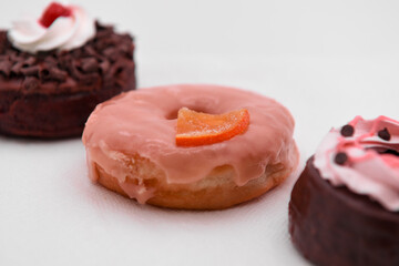 beautiful donuts waiting to be devoured.