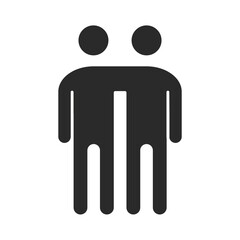 people together hugging community and partnership silhouette icon