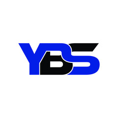 YBS letter monogram logo design vector