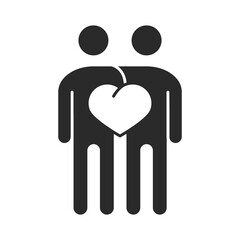 together people team love community and partnership silhouette icon
