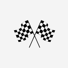 checkered flag on white background