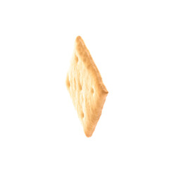 Crispy cracker isolated on white. Delicious snack