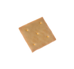 Crispy cracker isolated on white. Delicious snack