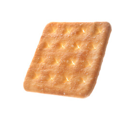 Crispy cracker isolated on white. Delicious snack
