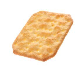 Crispy cracker isolated on white. Delicious snack