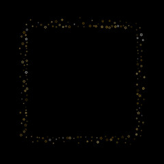 Gold Glitter Stars. Luxury Shiny Confetti.