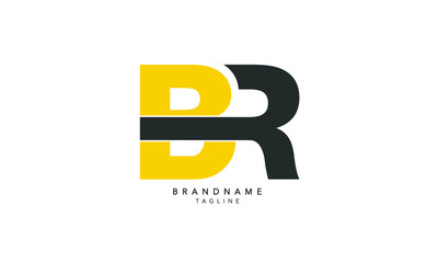 Alphabet letters Initials Monogram logo BR, RB, B and R - obrazy, fototapety, plakaty