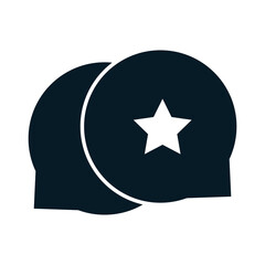 United States elections, speech bubbles star, political election campaign silhouette icon design