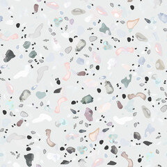 Terrazzo Texture Vector. Flooring Seamless Pattern