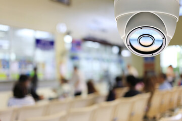 CCTV tool of dome camera in hospital.