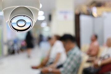 CCTV tool of dome camera in hospital.