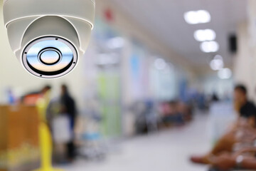 CCTV tool of dome camera in hospital.