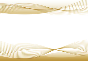 エレガントな流れるゴールドの曲線の背景イメージ