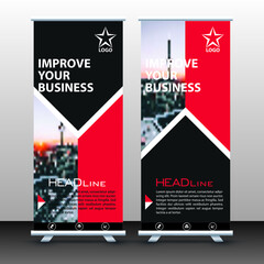 Business Roll Up. Standee Design. Banner Template. Presentation and Brochure Flyer.