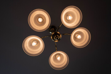 5 Lights in a chandelier
