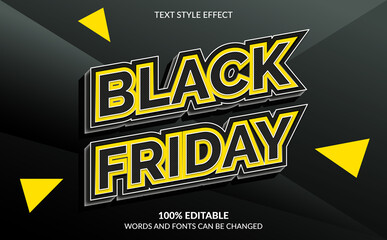 Editable Text Effect, Black Friday Text Style