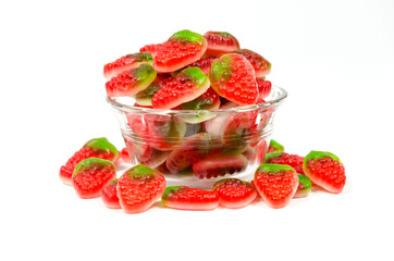 Foam Bottom Strawberry Gummi Candy