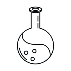back to school, laboratory flask science elementary education line icon style