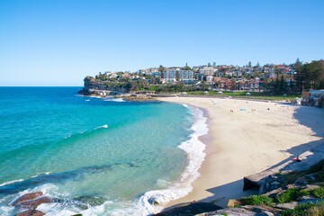 View of Bronte Beach Sydney NSW Australia