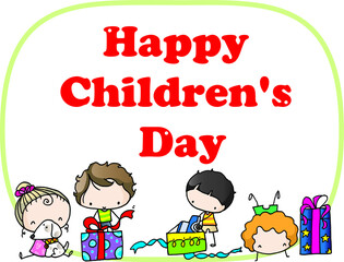 vector cartoon Happy Children's Day background