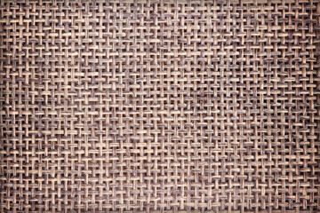 Brown sackcloth texture or background and empty space.