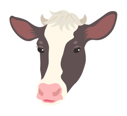 2021年　丑年　年賀状素材　牛の顔のイラスト