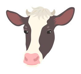 2021年　丑年　年賀状素材　牛の顔のイラスト