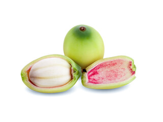 Lotus seeds isolated on white background.