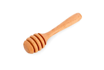 Honey scoop on White background