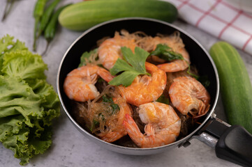 Baked Shrimp with Glass Noodles.