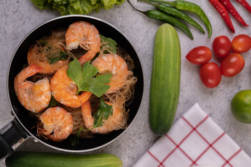 Baked Shrimp with Glass Noodles.