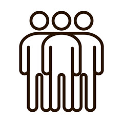 teamwork solidarity community and partnership line icon