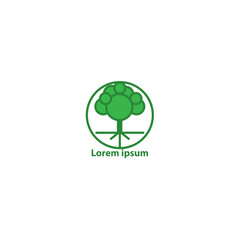 simple green tree logo. business logo
