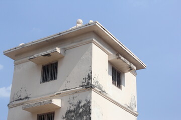 old javanese house with blue sky