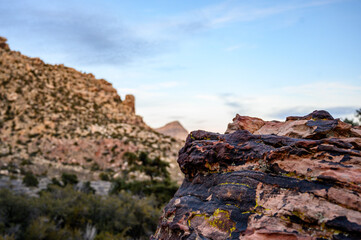 Hiking trail in red rock canyon, Nevada