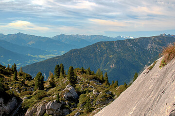 Fototapeta na wymiar View from Rofan Mountains in Tyrol, Austria