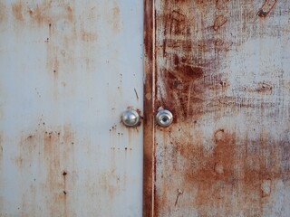 old and rusty iron door texture.