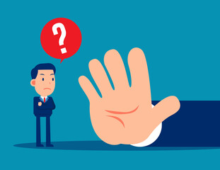 The business people are forbidden. Stop gesture concept