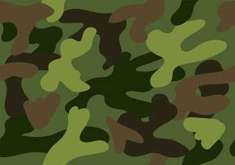 Fototapeta premium Camouflage seamless pattern. Vector grunge illustration. Military background