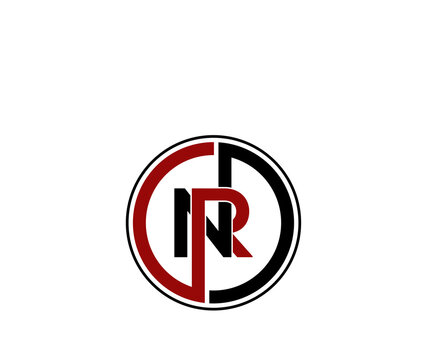 Letter n and r logo design template