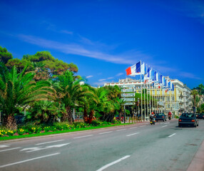 Naklejka premium Center of Cannes, Nice, France